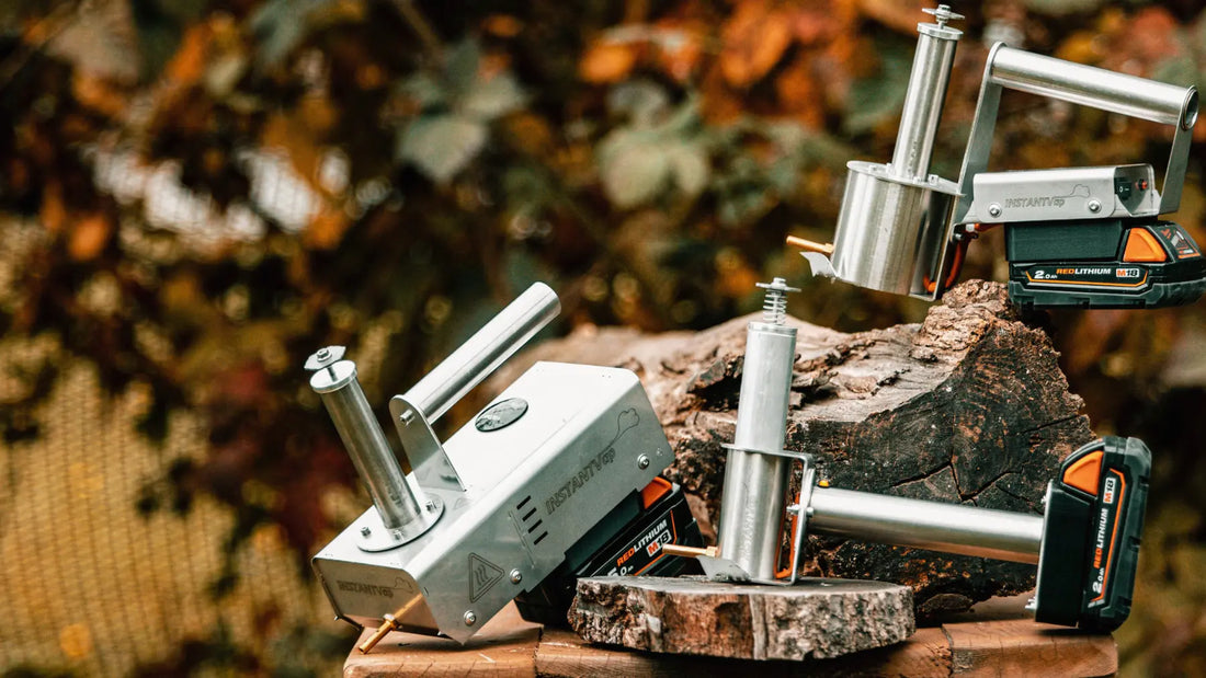 InstantVap 18V cordless oxalic acid vaporizers for Varroa mite treatment, available from Bee Brothers.
