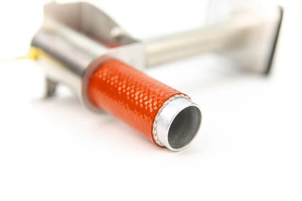 Fibreglass insulation tube fitted over the nozzle of an InstantVap Lite vaporiser