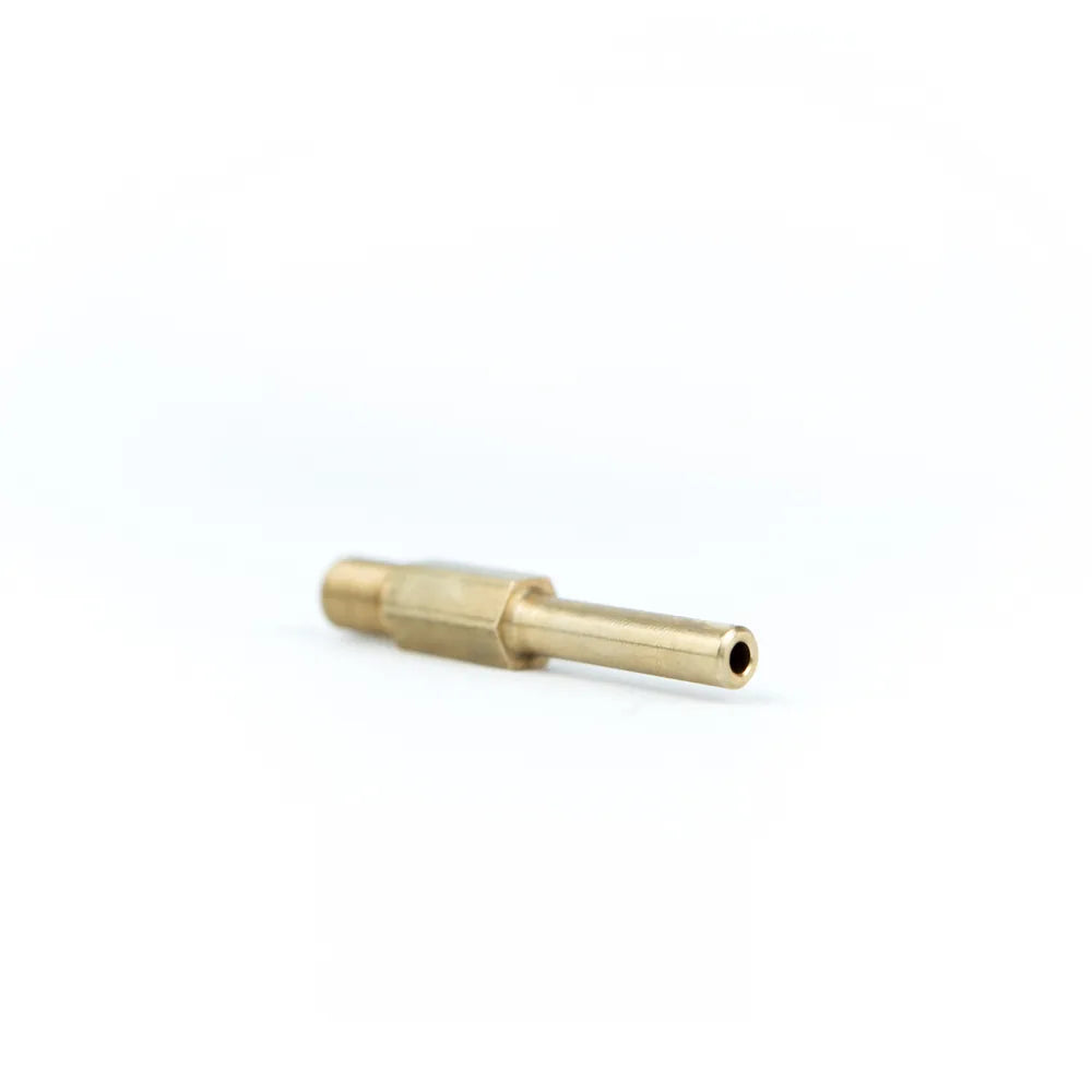 InstantVap brass nozzle showing the outlet opening