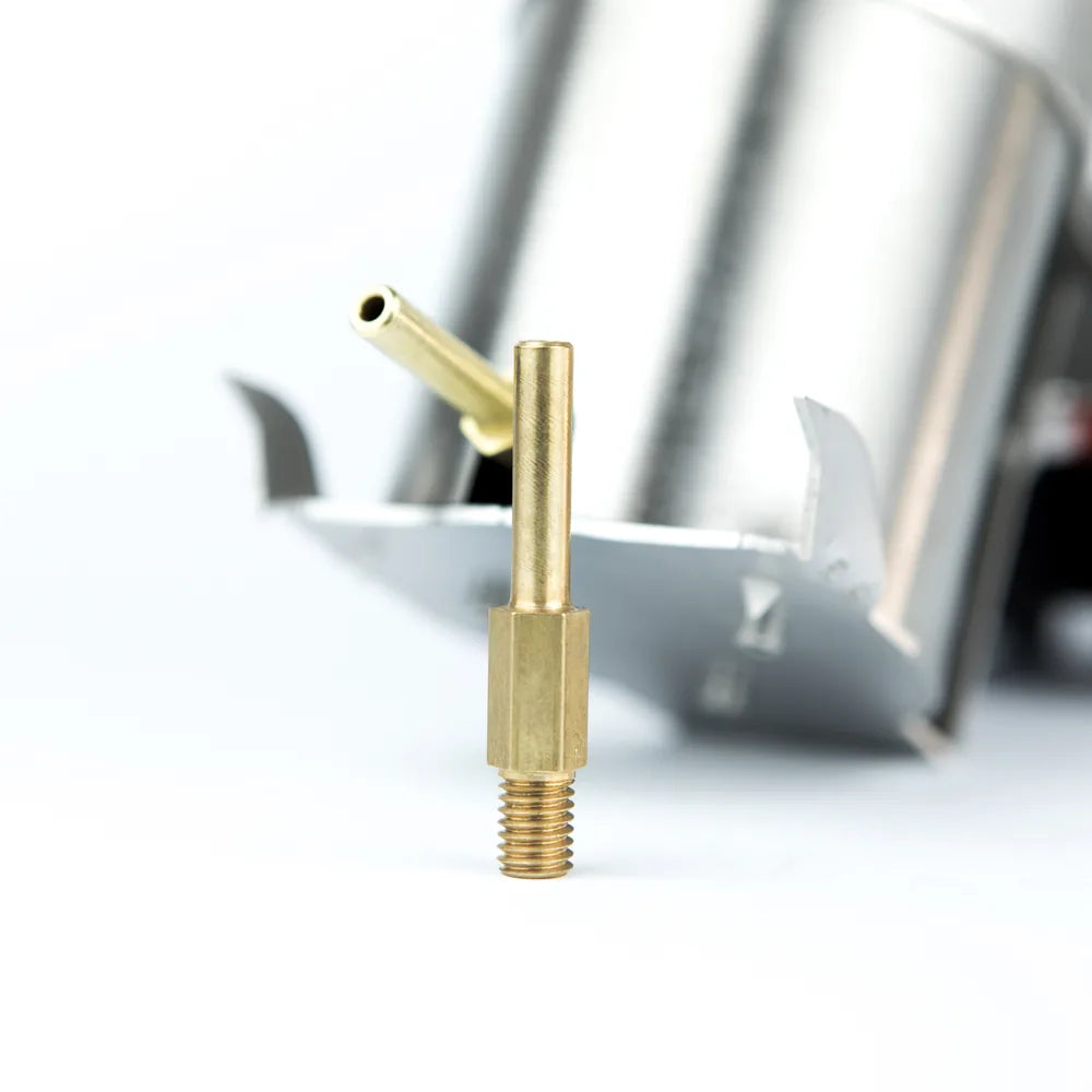 InstantVap brass nozzle beside an InstantVap vaporiser