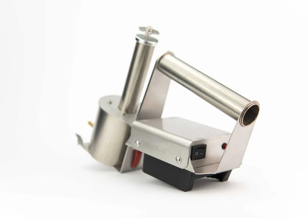 InstantVap® Compact cordless vaporiser rear angle showing handle, power switch and battery socket