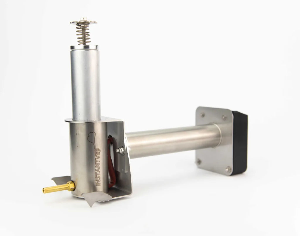 InstantVap® Lite 18V vaporiser side profile showing brass spout, dispenser and battery socket