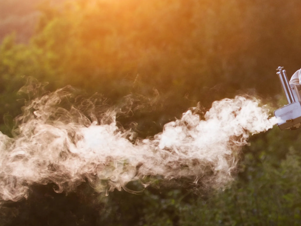 Oxalic acid vapour treatment in progress using an InstantVap® vaporiser