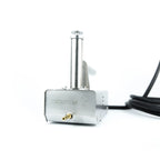 Front view of InstantVap® Original 12V oxalic acid vaporiser with stainless steel body and brass spout