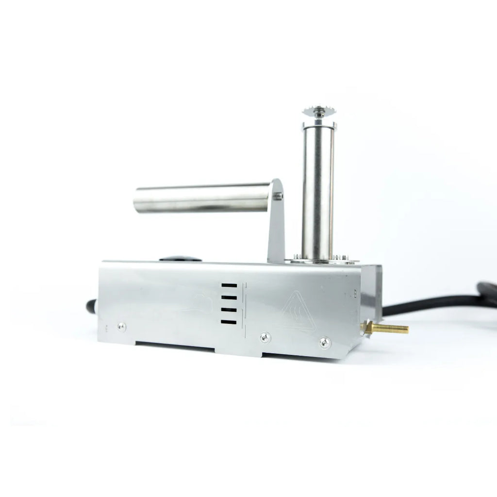 InstantVap® Original 12V vaporiser rear view showing cable connection and stainless steel housing
