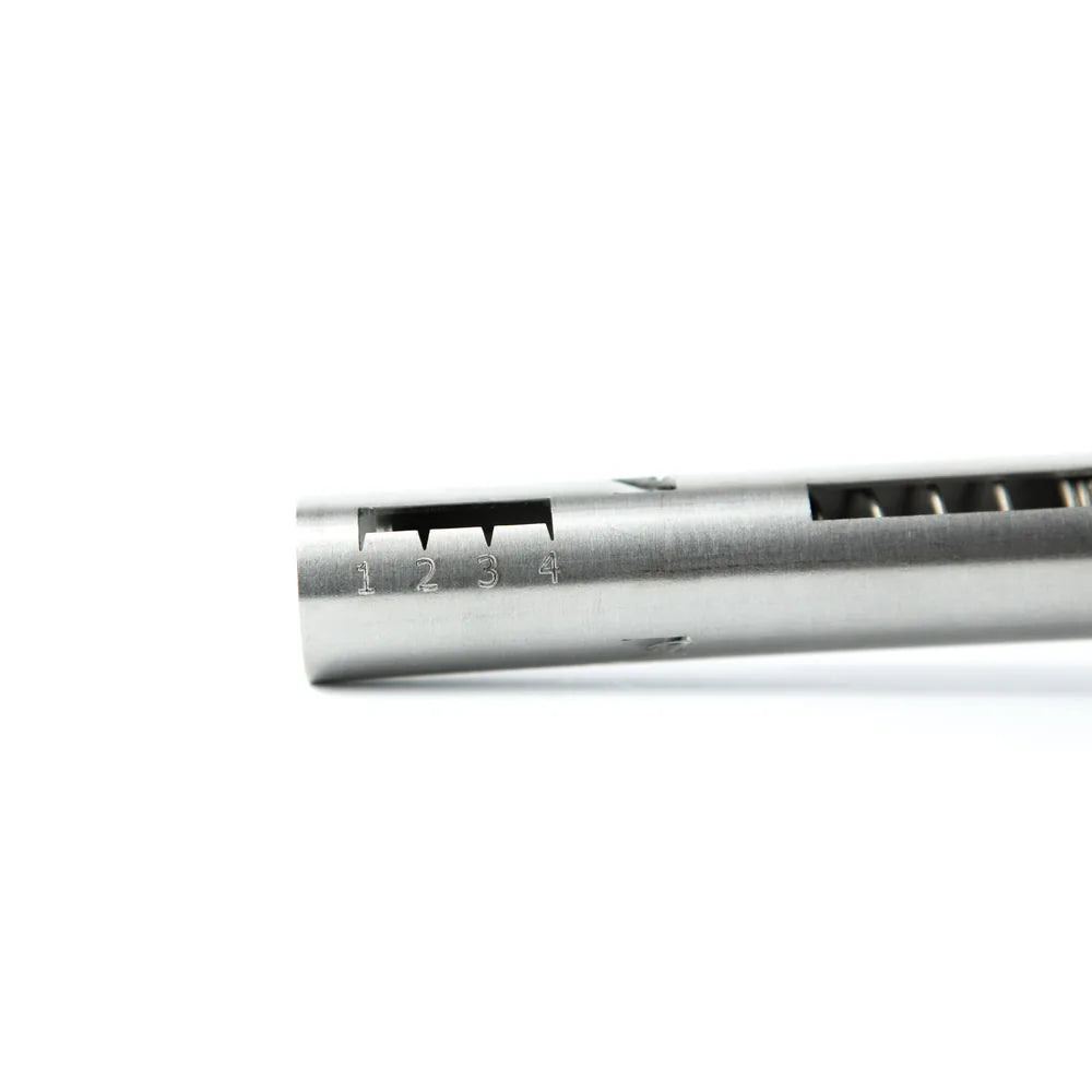 Close-up of the dose scale on an InstantVap oxalic acid dispenser
