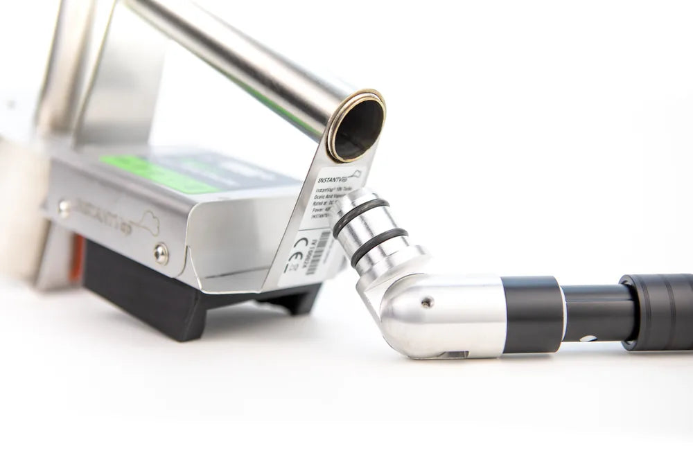 Close-up of the support rod connection on an InstantVap vaporiser