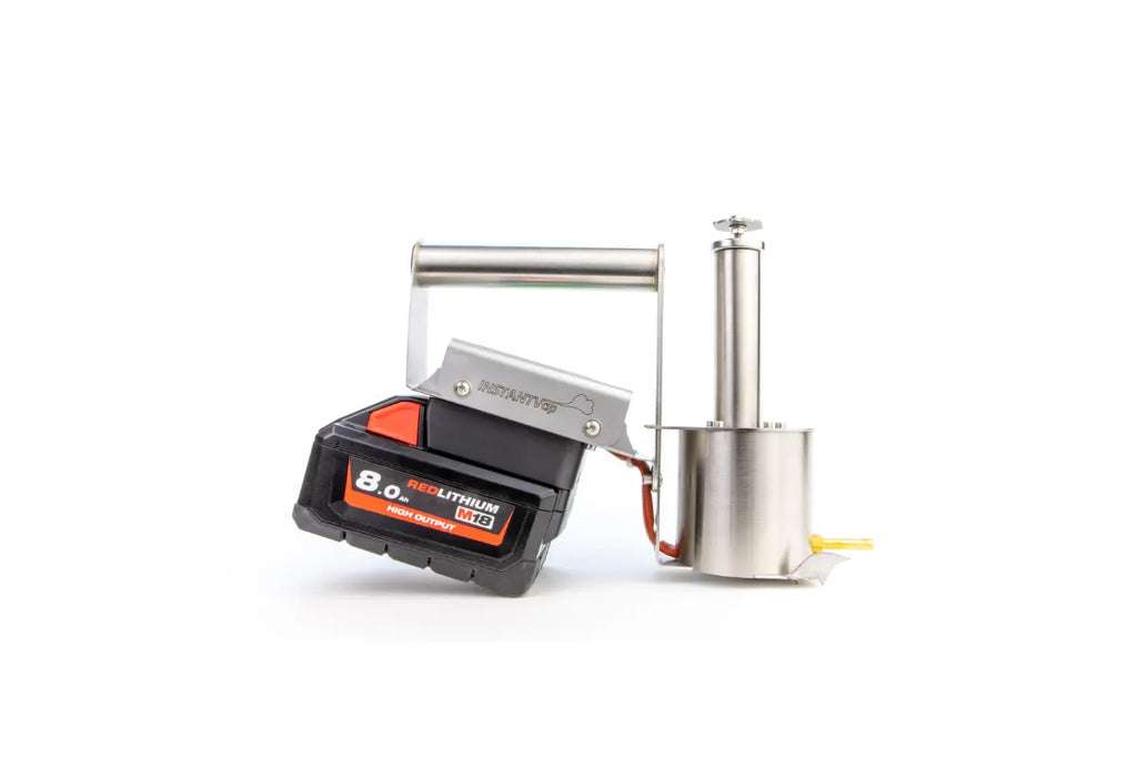 InstantVap® Turbo 18V vaporiser shown with Milwaukee battery for cordless hive treatment