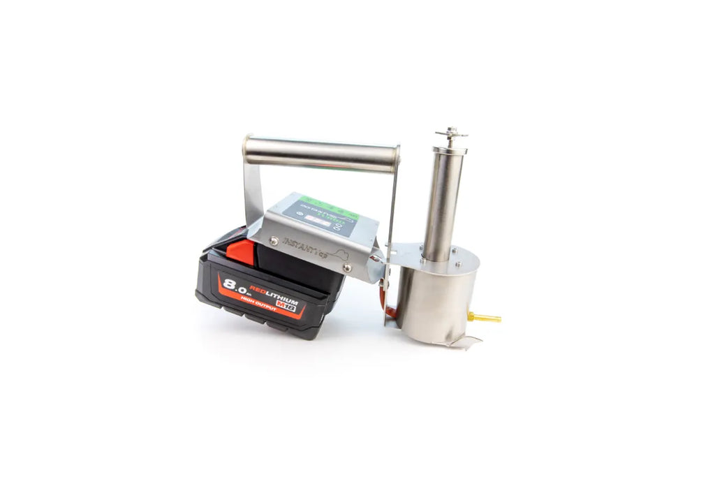 InstantVap® Turbo cordless oxalic acid vaporiser front angle with stainless steel frame